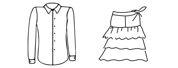 shirt and skirt